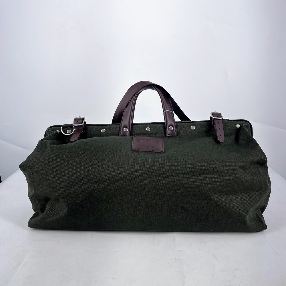 Line of Trade No. 0312 Olive Green Canvas Doctor Bag Weekender Duffel Strap